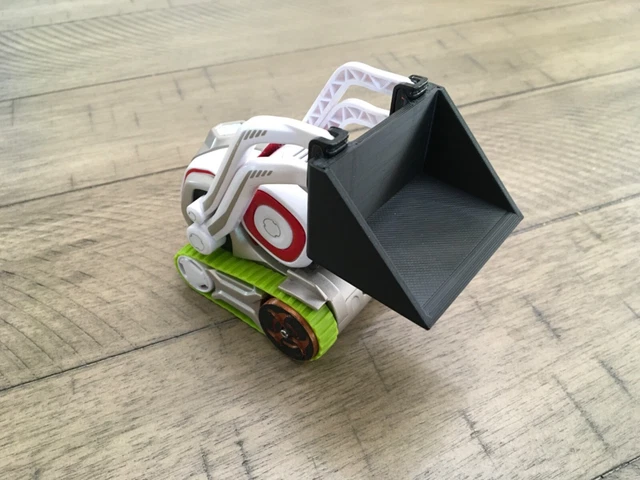 Cozmo & Vector By Anki robot, 3D printed Font end loader bucket (Black PETG)