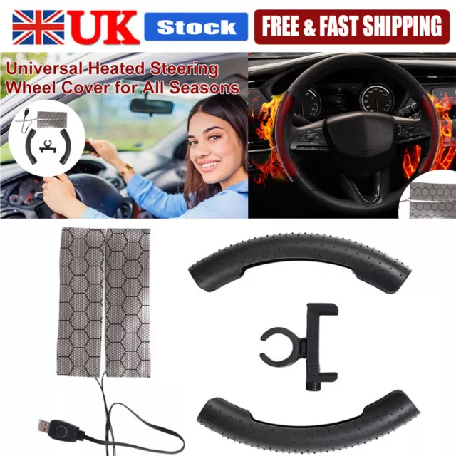 Car Truck Heated Steering Wheel Cover Heater DIY Kit Pad Winter Hand Warmer