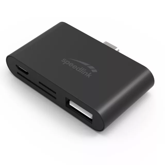 Speedlink USB-C 5in1 Kartenleser USB Adapter Type-C 3.1 Card-Reader SD MicroSD 3