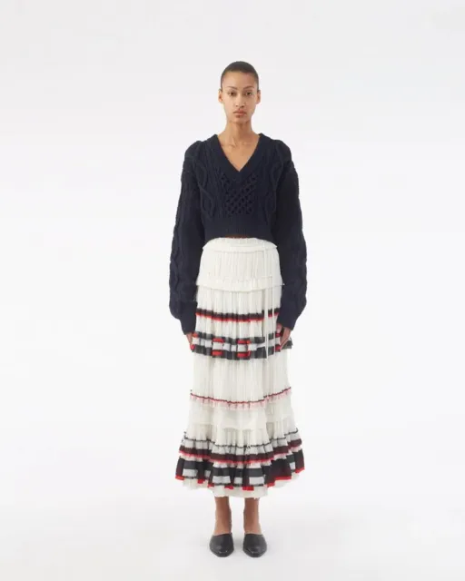 3.1 Phillip Lim Ruffle Pleated Wrap skirt FW18 Pre-owed Size 4 or 6