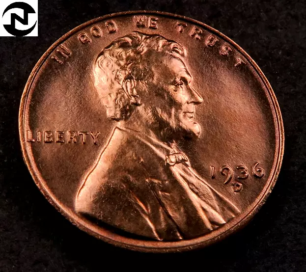 1936-D Lincoln Wheat Penny Cent ~ Gem BU (red) ~ *Fresh OBW Coin* ~ 1 Coin