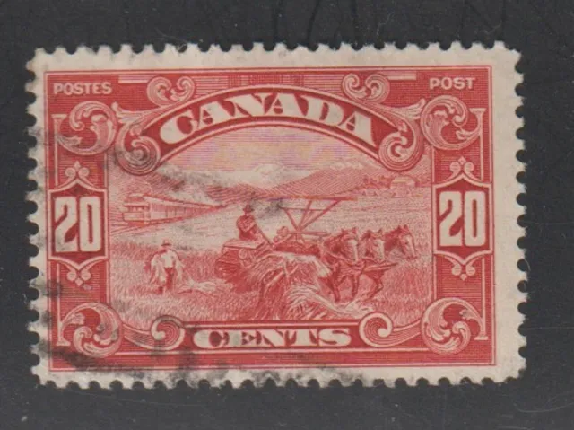 Canada Scott Unitrade 157 20 cents Harvesting Wheat Stamp Used Fine - Very Fine