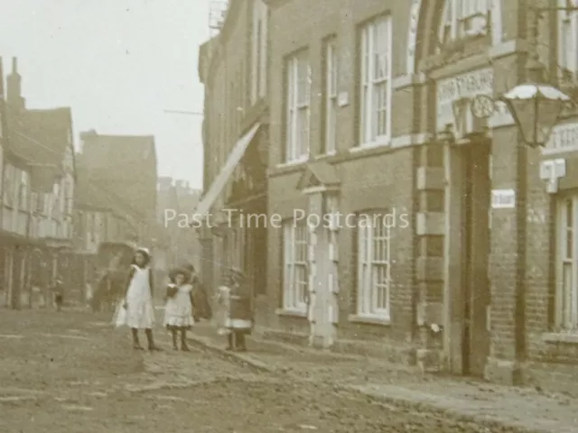 Berkshire COLNBROOK High Street shows GEORGE HOTEL & DRAPERY c1912 RP Postcard 2