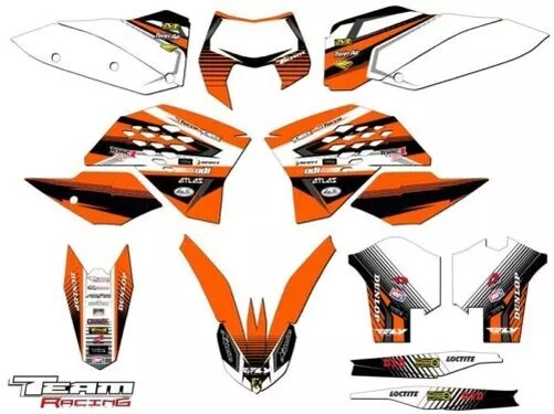 2008-2011 KTM EXC Xcf 125 250 300 450 530 Graphique Set Kit Déco Décalque 2009