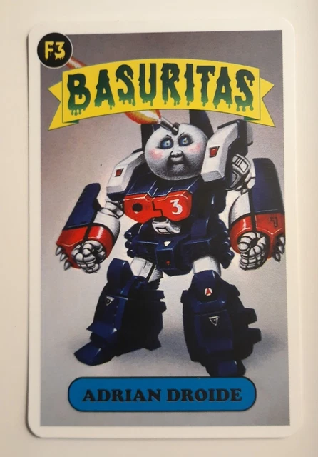 ROY BOT Garbage Pail Kids - Cromy Basuritas version F3 "Adrian Droide" Argentina