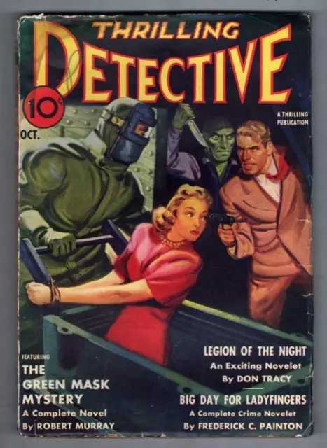 Thrilling Detective Oct 1940 Pulp Bondage/Damsel in Distress Cvr; Murray; Pai...