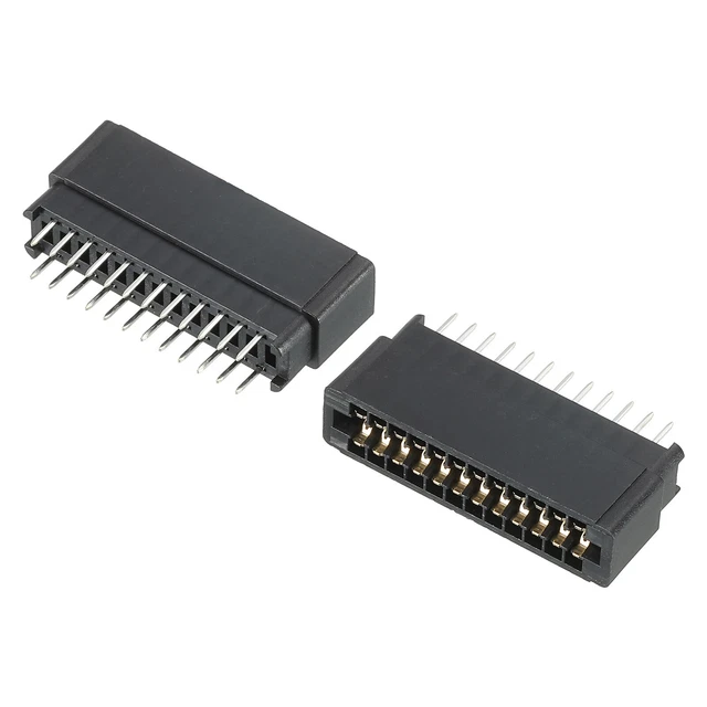 Scheda Bordo Connettore Nero Presa Destra Angolo 24 Pin 2.54mm Passo 2pz