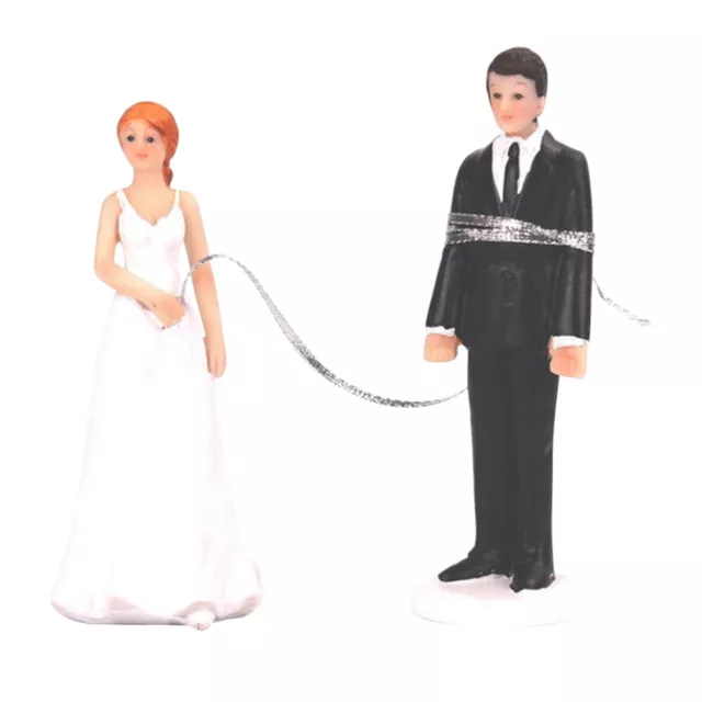 Wedding Cake Figurine Funny Topper Bride Groom Figurines Figure Toppers Puppet