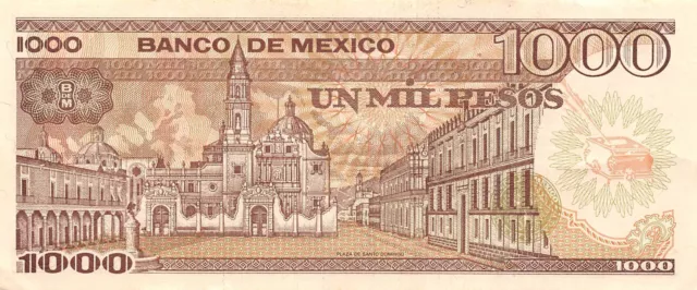 Mexico  1000  Pesos  19.7.1985  Series  XT  Prefix  J  Circulated Banknote WH2