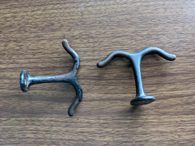 AUTHENTIC Antique Cast Iron Coat/Hat/Organization Hooks (Reclaimed) - 12 Count