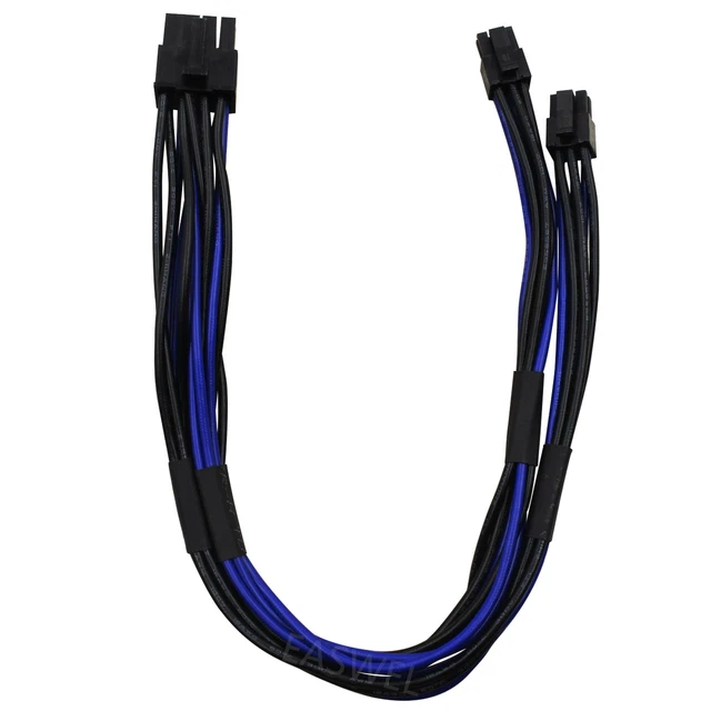 Dual Mini 6 Pin PCI-e Male To 8 Pin Graphics Card Power Cable Mac Pro 18AWG GPU - 11