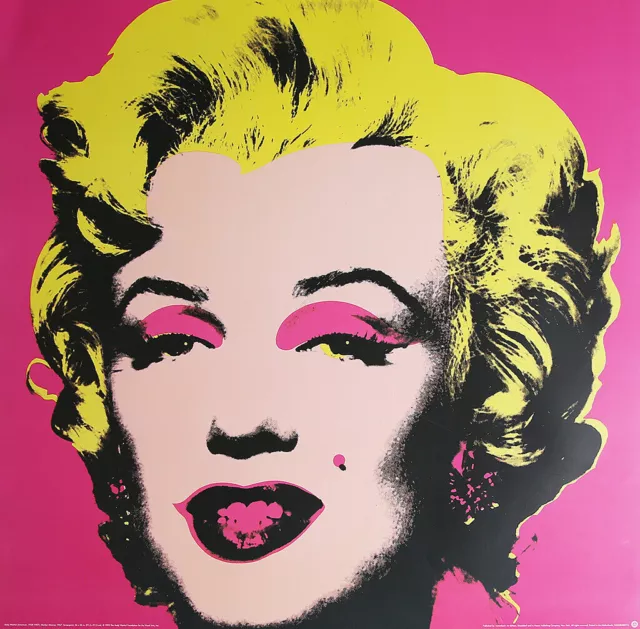 Andy Warhol Base Marilyn Monroe Rosa 1993 Arte Ilustración Cartel 96.5cm x