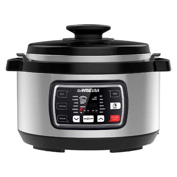 GoWISE Ovate 8.5-Qt 12-in-1 Electric Pressure Cooker Stainless Steel GW22708