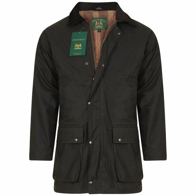 MENS GREENBELT COUNTRY Wear Padded Wax Cotton Hunting Jacket Quilted Riding Coat 29.95 PicClick UK