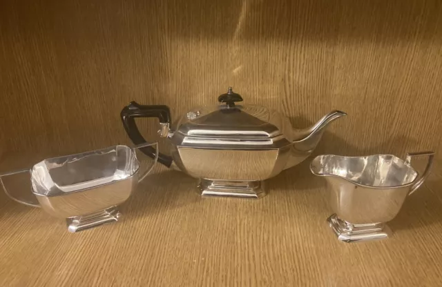 Vintage Silver Plated EPNS 3 Piece Teaset By Birmingham Handicrafts Limited