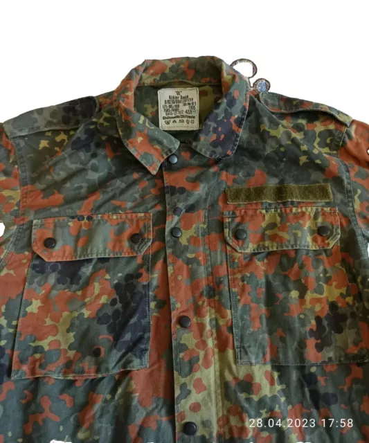 Army Jacket German Military  Combat Flecktarn Camo vintage shirt jacket 1995