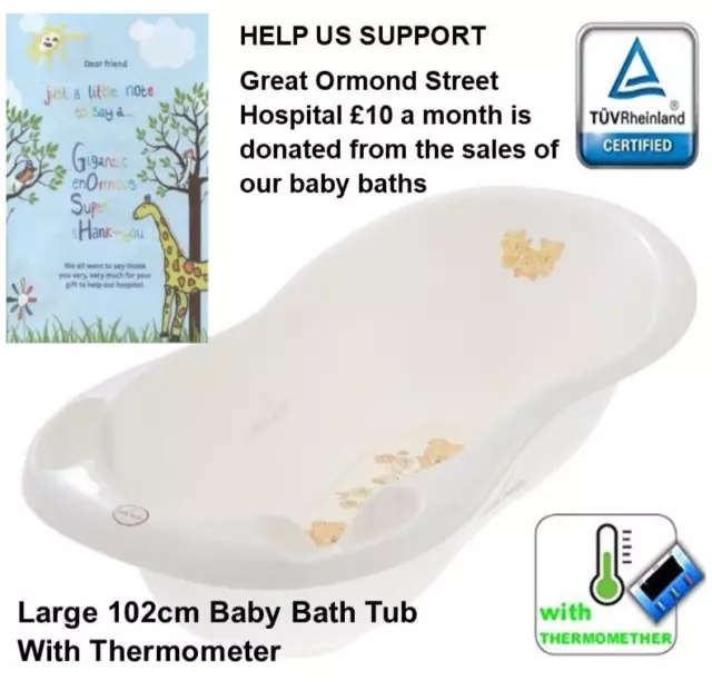 White Pearl Teddies Lux Large 102cm Baby Bath Tub By Tega Baby