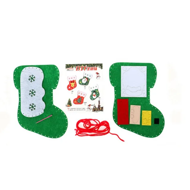 Kit de fieltro de 3 piezas de vacaciones hágalo usted mismo kit de Navidad suite hecha a mano para niños creativos