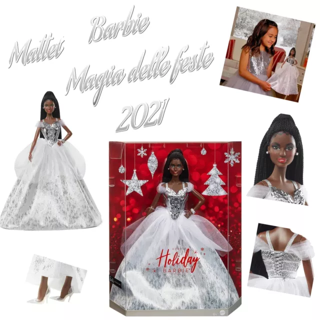 Mattel - Barbie Maggia delle Feste 2021 Holiday Doll African American