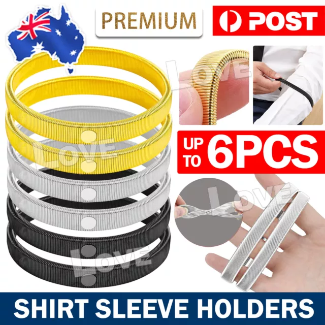 UP 6pcs Shirt Sleeve Holders Arm Bands Elastic Armbands Men Ladies Gift Fashion