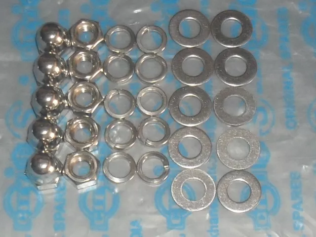 Vespa Stainless Steel Wheel Nuts and Washers 30 Piece Kit -  PX125 PX 200 T5 LML