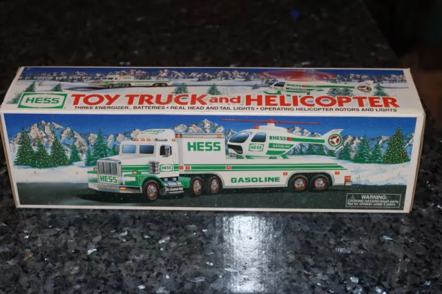 Hess Toy 1995 Toy Truck & Helicopter  Woodbridge Nj Original Box
