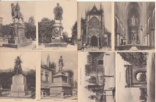 Lot of 4 Antique Old Postcards METZ MOSELLE Double View 1