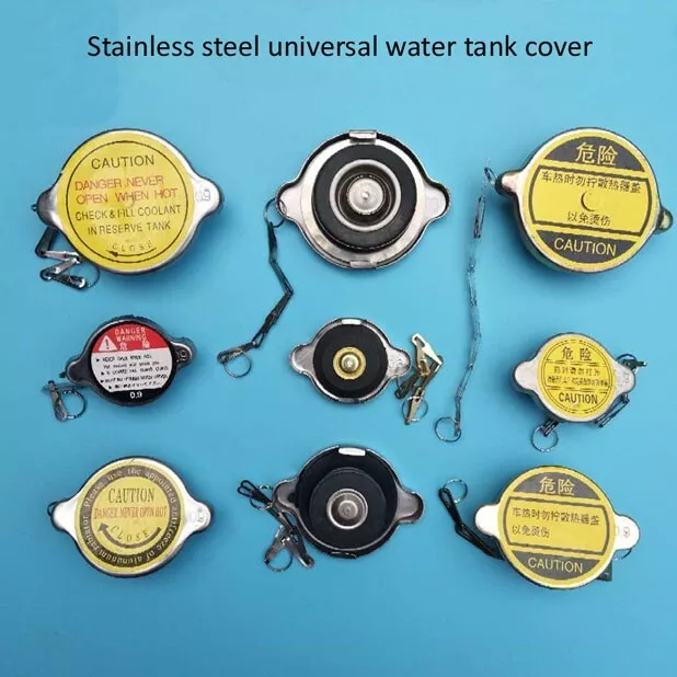 1PC Car Universal Radiator Cap Water Filler Cap Stainless Steel Water Tank Cap