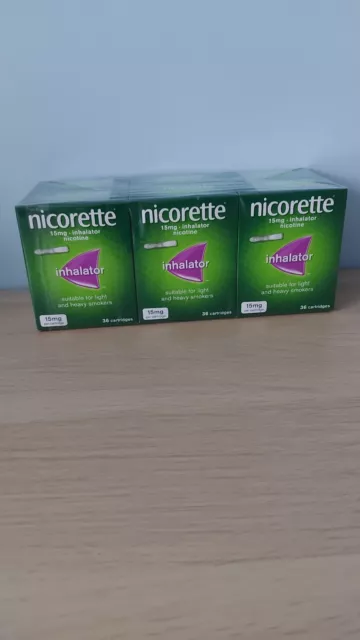 Nicorette Inhalator 15mg 36 Cartridges x 6 packs (1)