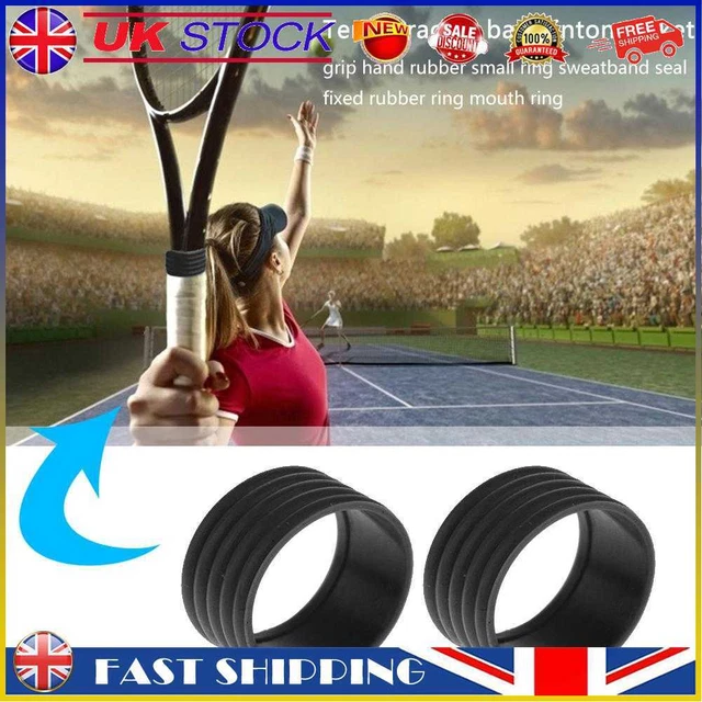 5pcs Tennis Racket Handle Ring Badminton Racquet Grip Band Overgrip (Black) #gib