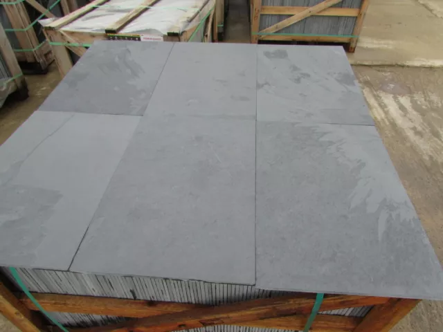 Slate Tiles Flooring 5m2 600x400 10mm Thick Graphite Black Brazilian FREE DEL