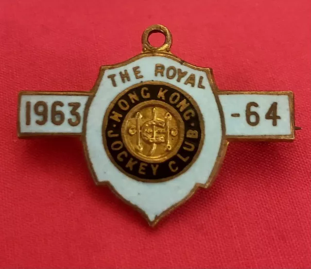 The Royal Hong Kong Jockey Club 1963-64 Pin Lady’s Member Badge no. 572