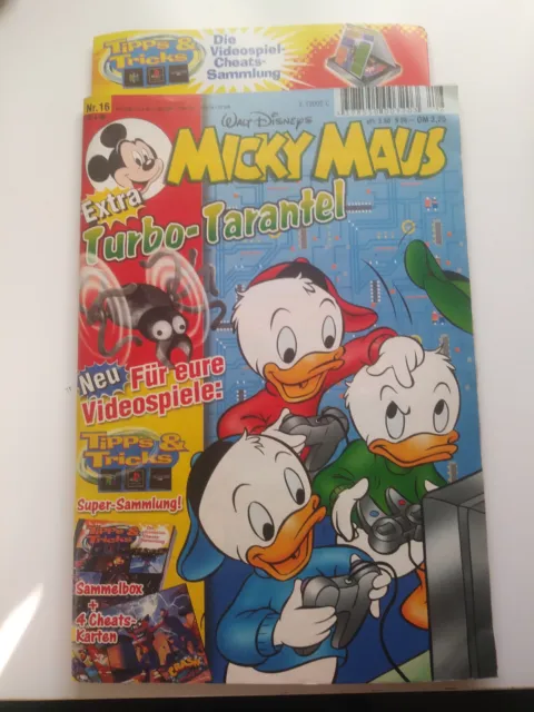 Micky Maus Heft Nr. 16  von 1999 mit Beilage Turbo Tarantel