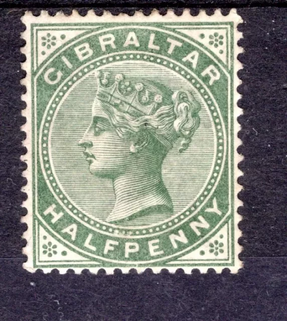 Gibraltar 1886 sg 8 1/2 dull green MM cat £20
