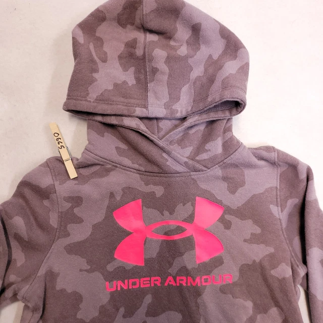 Under Armour Long Sleeve Casual Pullover Hoodie Youth Girls Size M Purple