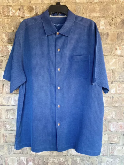 Tommy Bahama San Clemente 100% Silk Camp Shirt￼ Men’s Size XL.  Blue 3