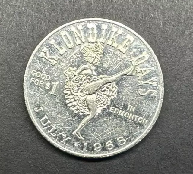 Canada Edmonton Alberta 1968 Klondike Dollar Coin Medal Token