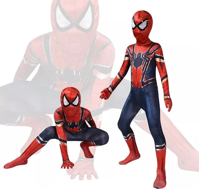 SPIDERMAN COSTUME CARNEVALE Bambino Maschera imbottito vestito EUR 22,90 -  PicClick IT