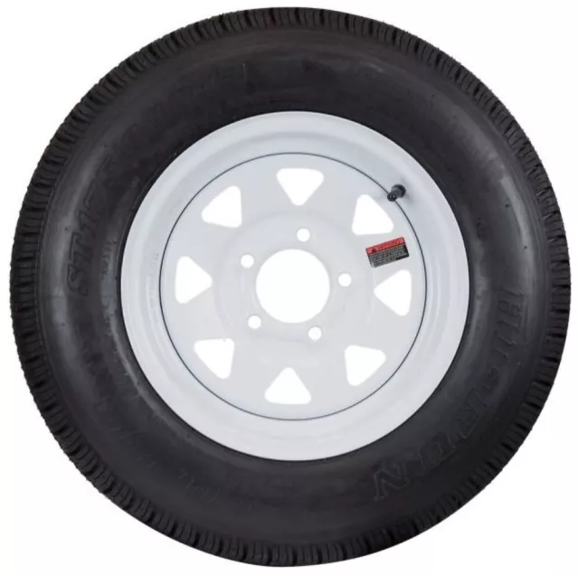 Hi-Run ASB1001 Trailer Tire ST175/80D13, 5-Hole White Spoke Wheel C 6PR  ASB1001