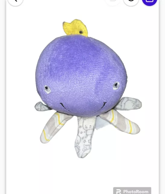 Hallmark Soft Rattle Octopus Small Purple Octopus For Small Hands