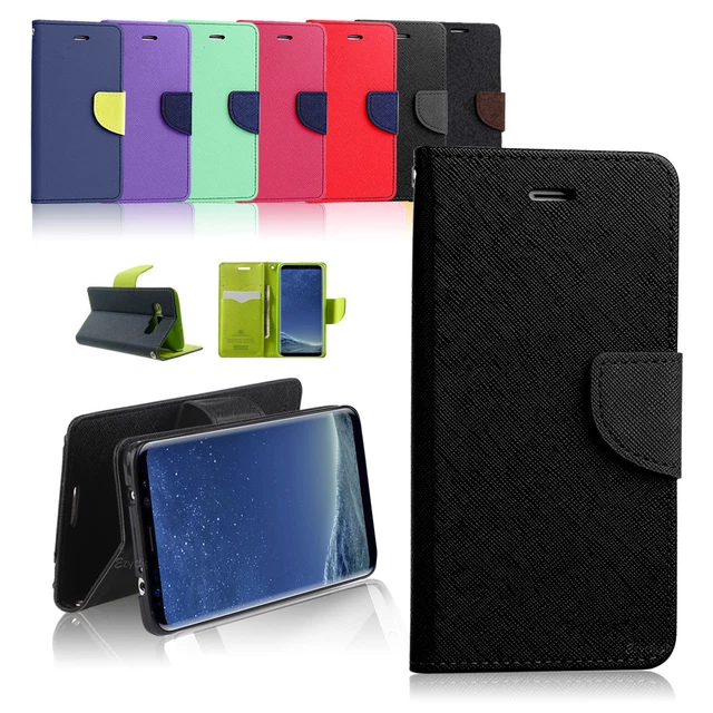 New Premium Diary TPU Wallet Case Cover for Samsung Galaxy S8 & S8 Plus