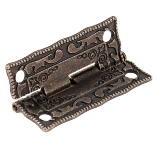 Furniture Hardware Box Latch Hasp Toggle Buckle + 2Pcs Decorative Cabinet Hin Qo