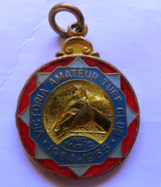 1964/65 Vintage Enamel Racing Badge: VICTORIAN AMATEUR TURF CLUB  (VATC)
