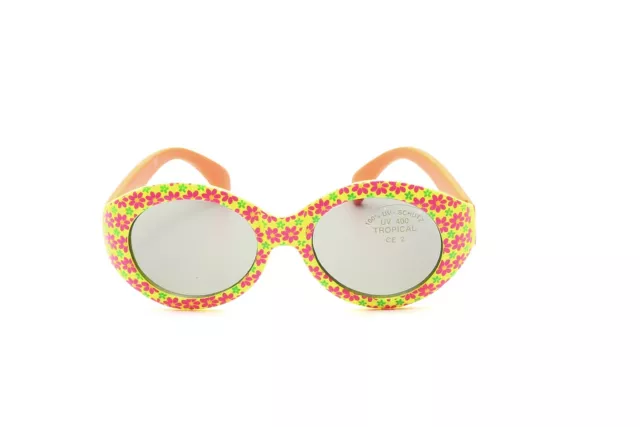 Occhiali da sole occhiali da sole neonato fiori flessibili giallo rosa arancione tropicale nuovi