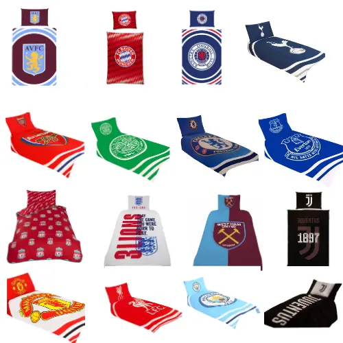 Football Clubs Duvet Cover Set Single Double  - Official Licenced Products