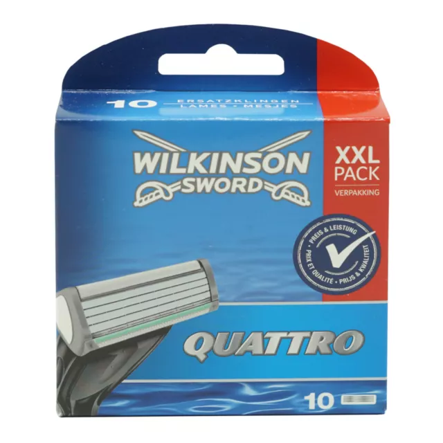 10x Wilkinson Sword Quattro Plus Rasierklingen - NEU - Männer - Unisex