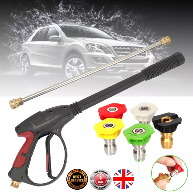 3000 PSI High Pressure Washer Spray Gun Wand / Lance & Nozzle TIP M22 Car Clean