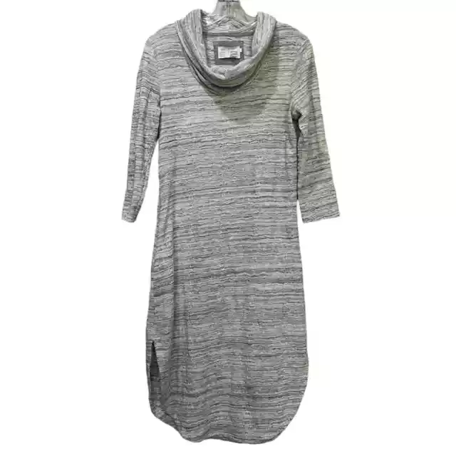 Anthropologie Small Saturday Sunday Gray Cowl Neck 3/4 Sleeve Sweater Dress
