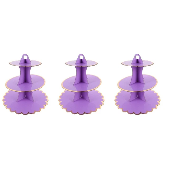 3 set caramelle piatto porta torte tazza di cartone supporto torta cartone