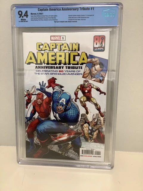 Captain America 80th Anniversary Tribute #1 Variant! 9.4 CBCS! Not CGC. McNiven